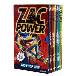 ZAC Power Zac's Top Ten 10 Books Box by H.I.Larry – Ages 7-9 – Paperback