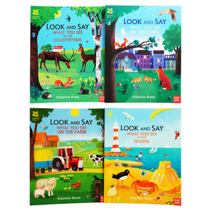 National Trust Look and Say 4 Books Collection Set By Sebastien Braun - Ages 0-5 - Paperback