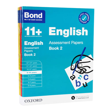 Bond 11+ Assessment Papers Book 2 (9-10 Years) 4 Books Collection by Oxford - Paperback