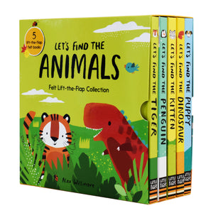 Lets Find the Animals 5 Books Box Set - Ages 0-5 - Board Books - Little Tigers
