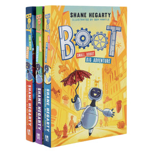BOOT Series 3 Books Collection Set (BOOT small robot BIG adventure, The Rusty Rescue, The Creaky Creatures) By Shane Hegarty- Ages 7-9 - Paperback