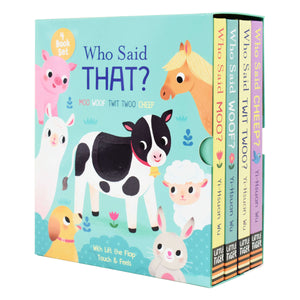 Who Said That? Lift the Flap Touch and Feel 4 Books Collection Set By Yi Hsuan Mu - Ages 0-5 - Hardback