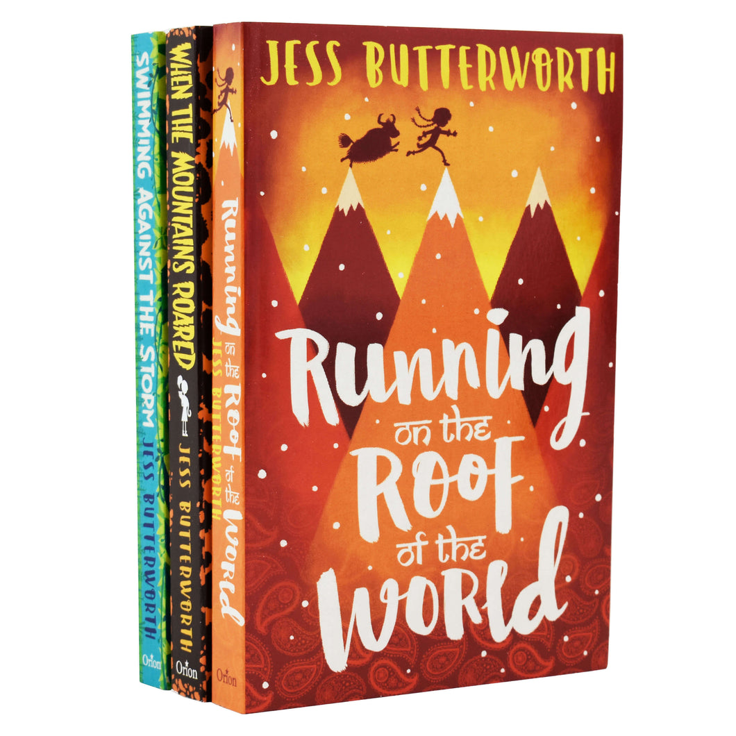 Jess Butterworth Collection 3 Books Set (Running on the Roof of the World, When the Mountains Roared, Swimming Against the Storm) - Ages 9-14 - Paperback