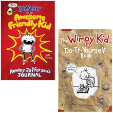 Load image into Gallery viewer, Rowley Jefferson Diary of an Awesome Friendly Kid &amp; Wimpy Kid Do-It-Yourself 2 Books Collection by Jeff Kinney - Ages 5-7 - Paperback/Hardback