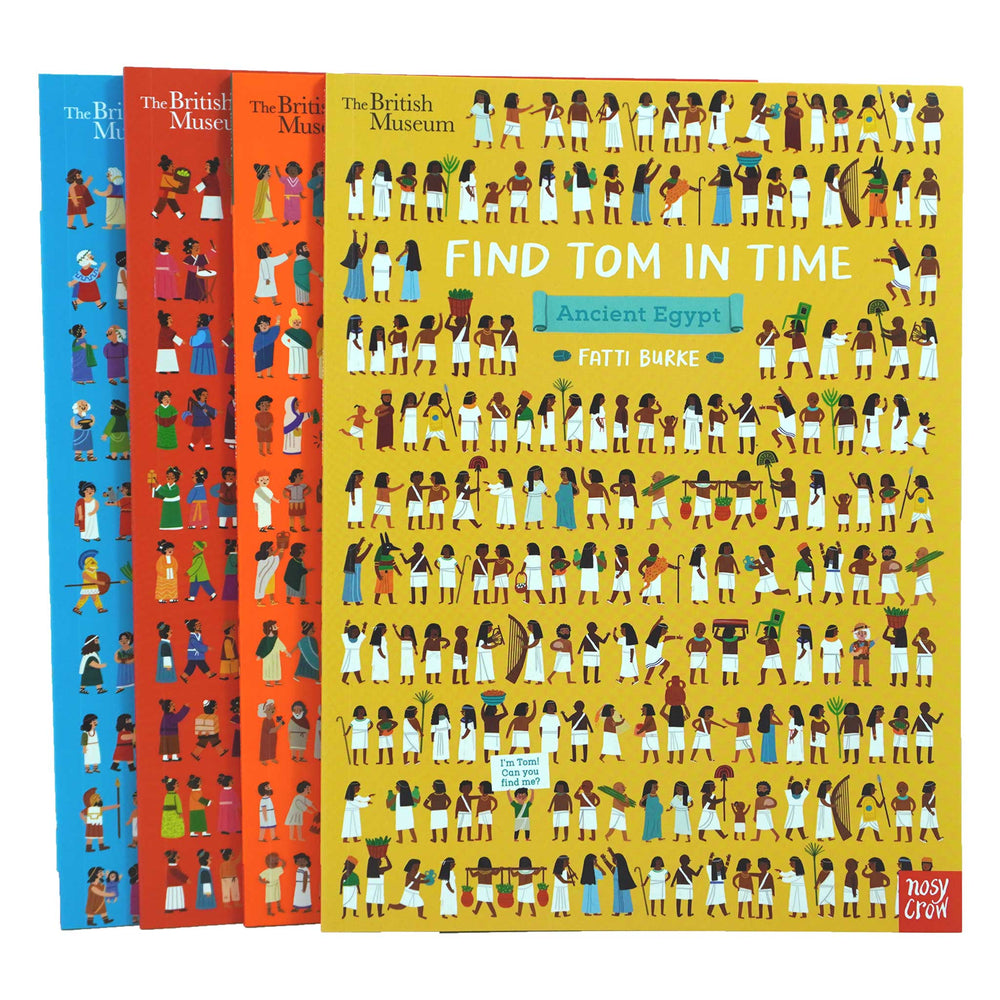 British Museum: Find Tom in Time Series 4 Books Set By Fatti Burke - Ages 6+ - Paperback