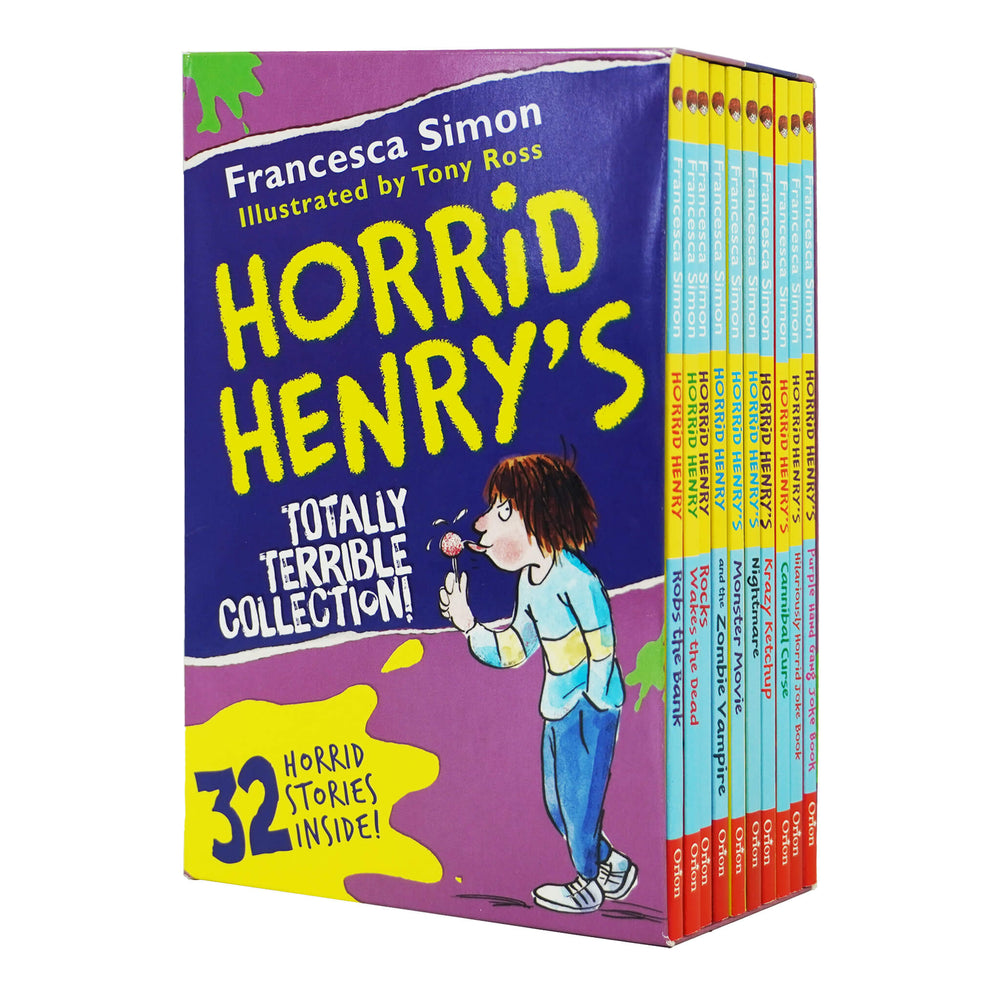 Horrid Henry's Totally Terrible Collection 10 Books Box Set by Francesca Simon - Ages 6-11 - Paperback - Bangzo Books Wholesale