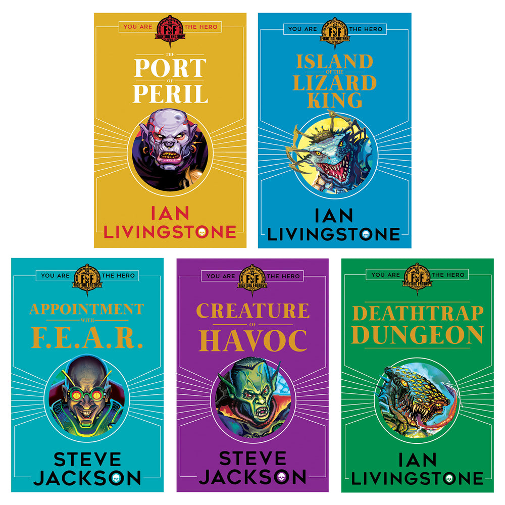 Fighting Fantasy RPG Books 6-10 Collection Set - Ages 9-14 - Paperback