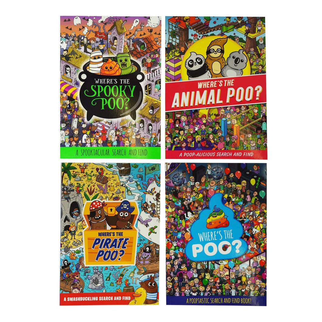 Where's the Poo...? Search and Find Collection 4 Books Set by Alex Hunter - Age 4-8 - Paperback
