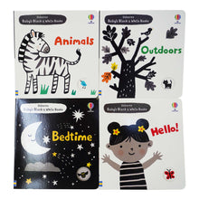 Load image into Gallery viewer, Usborne Baby&#39;s Black and White 4 Books Collection Set By Mary Cartwright - Age 2 years and up - Board Book