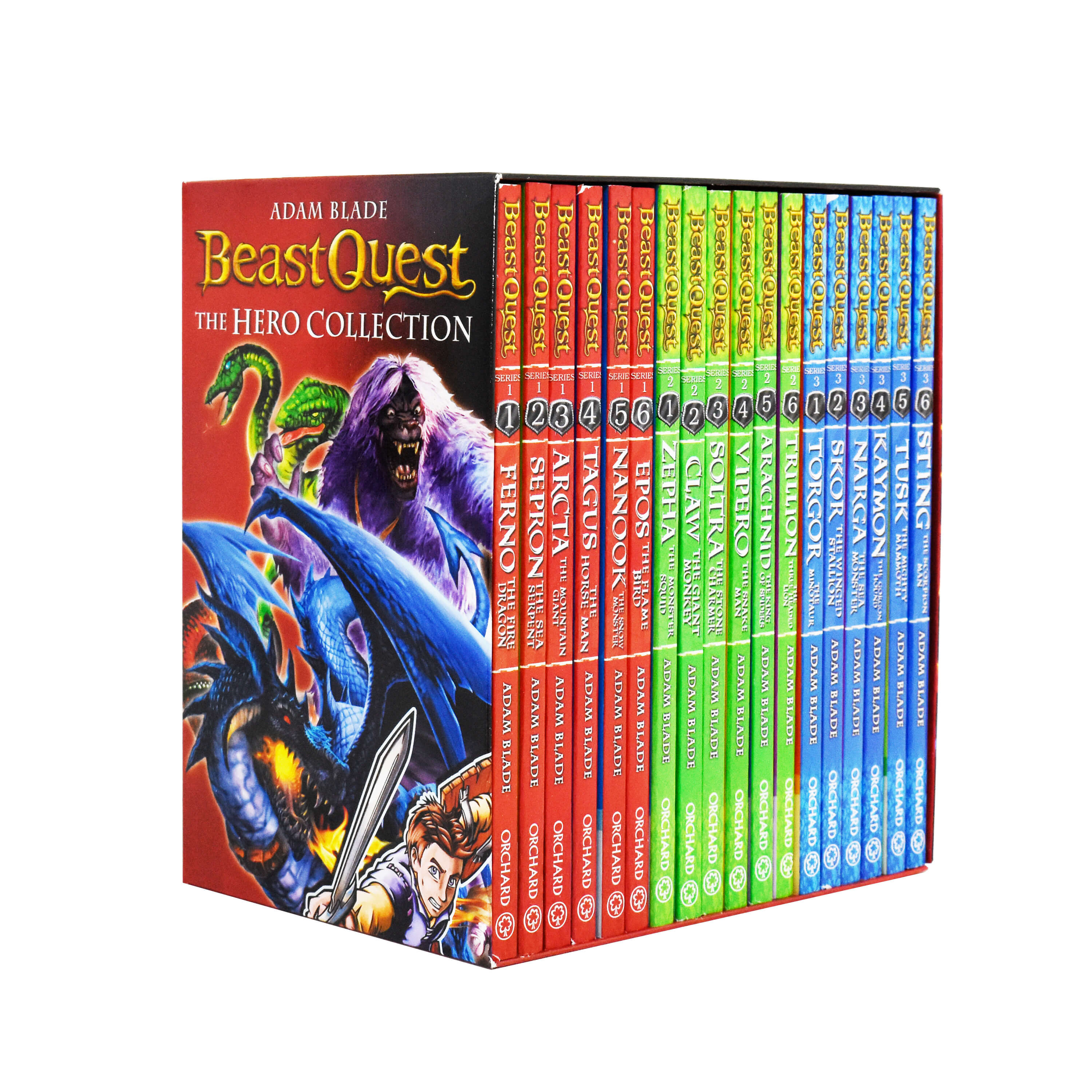 Beast Quest The Hero Series 1, 2 and 3 Collection 18 Books Box Set