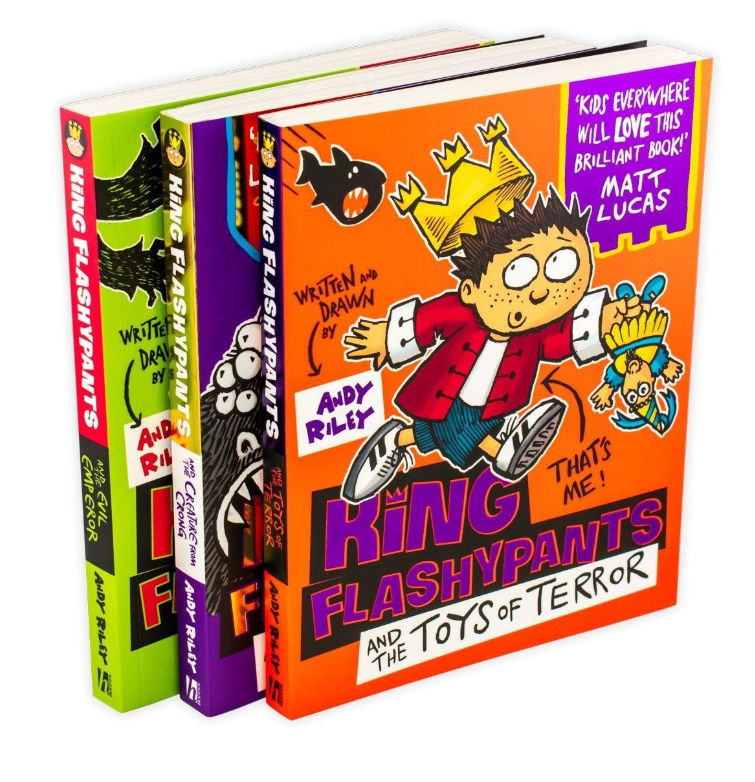 Andy Riley's King Flashypants 3 Book set 