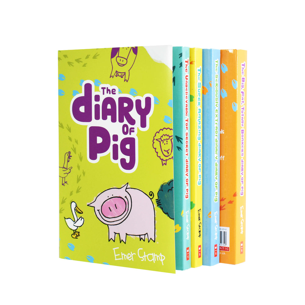 The Diary Of Pig Collection 4 Books Set By Emer Stamp - Ages 8-11 - Paperback - Bangzo Books Wholesale
