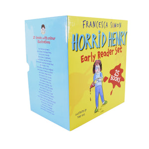 Horrid Henry Early Readers 25 Books Children Collection Box Set By Francesca Simon- Ages 7-9 - Paperback