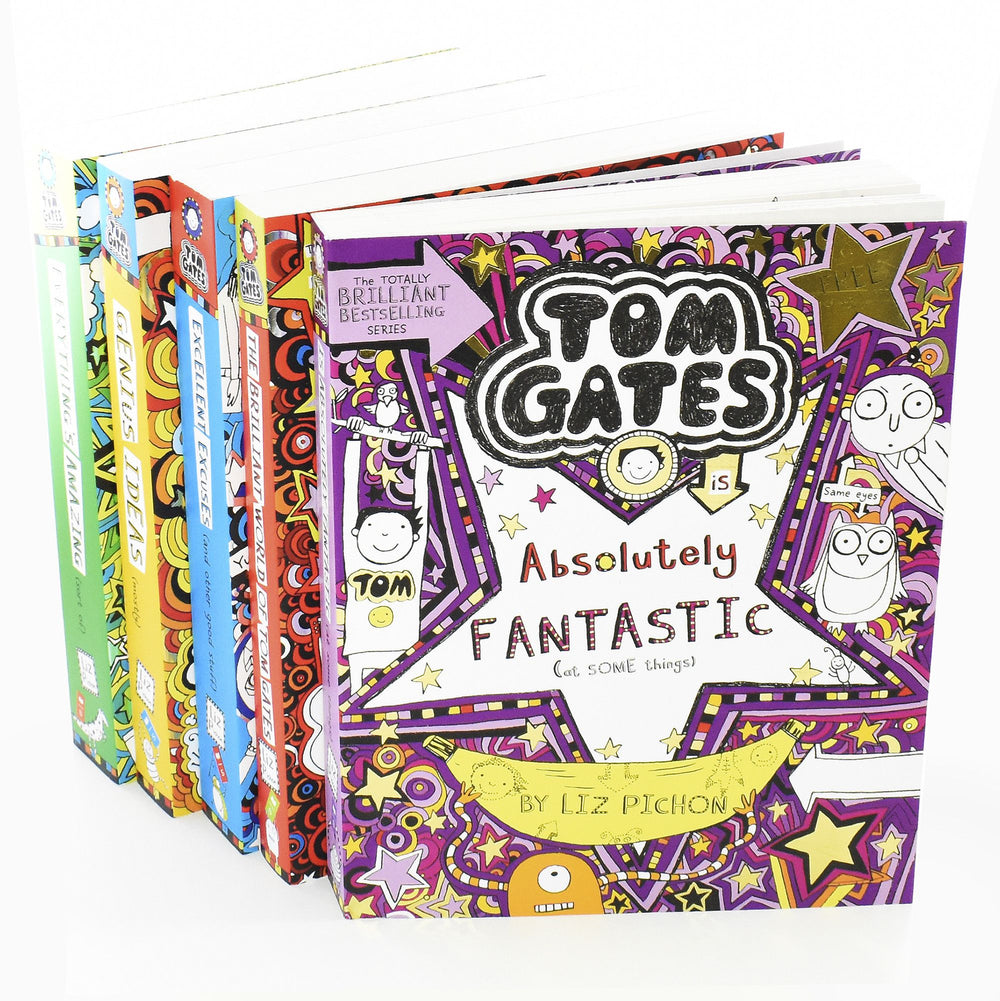 Tom Gates Series by Liz Pichon 1-5 Collection 5 Books Set - Ages 9-14 - Paperback - Bangzo Books Wholesale